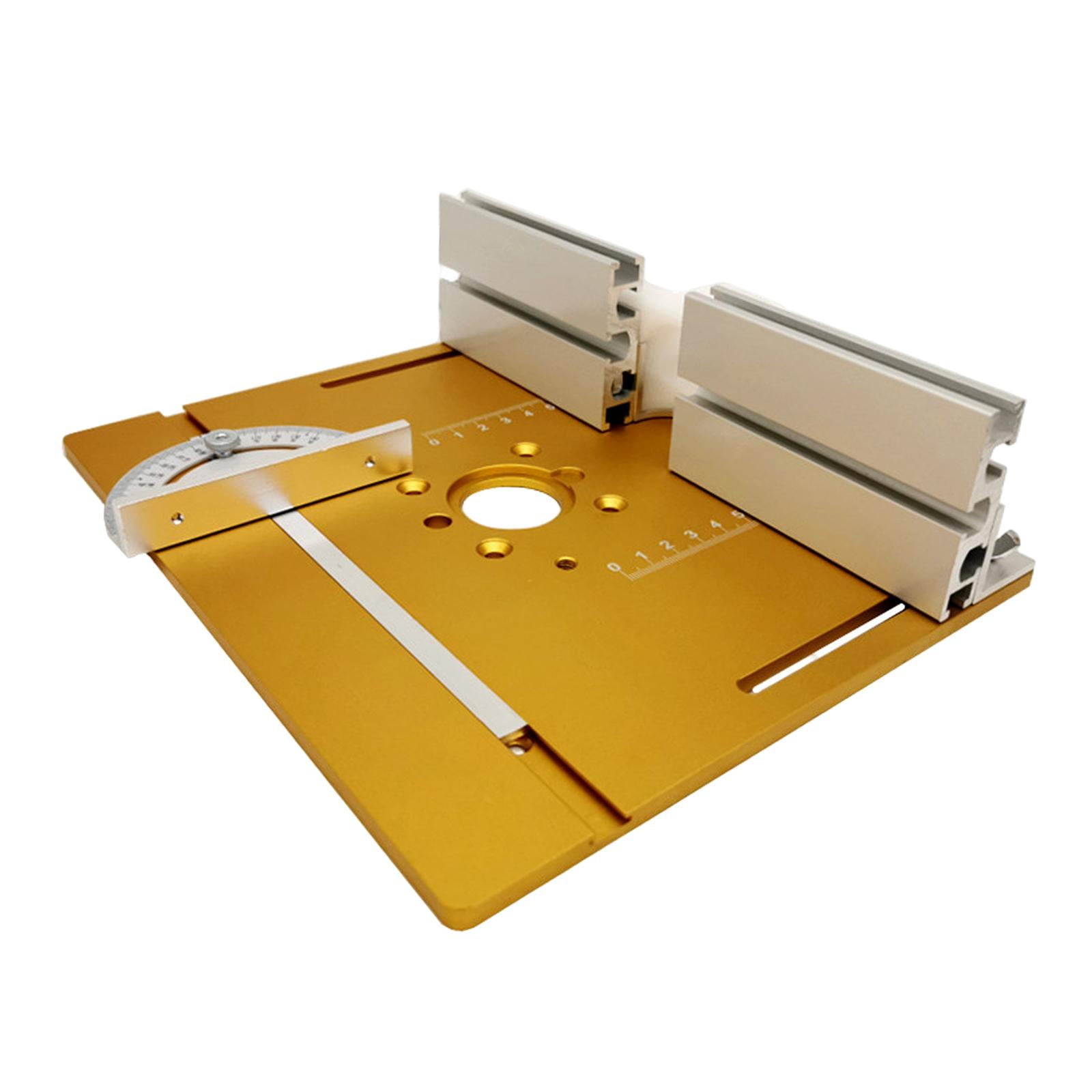 Aluminum Router Table Insert Plate Router Circular Table Saw Woodworking Workbench , Golden
