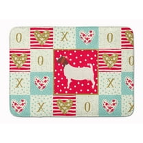 Carolines Treasures CK5313RUG Boer Goat Love Machine Washable Memory Foam Mat Red 19 X 27" multicolor