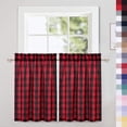 thumbnail image 2 of GymChoice Cafe Curtains,Buffalo Plaid Gingham Check Short Tier Curtains for Kitchen Bathroom Window Curtain for Bathroom or Kitchen Curtains, 2 of 8