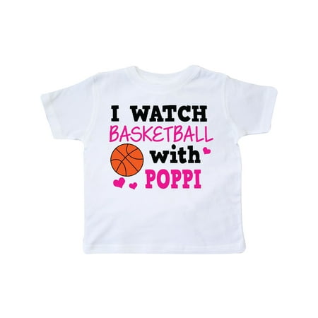 

Inktastic I Watch Basketball with Poppi Gift Toddler Toddler Girl T-Shirt