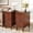 Brown, variant on Fully Assembled Solid Wood Narrow End Table 3 Drawers Slim Nightstand Bedside Table For Small Spaces Living Room Bedroom Black 2PCS