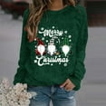 thumbnail image 3 of Merry Christmas Sweaters for Women 2025 Long Sleeve Crewneck Drop Shoulder Santa Xmas Pullover Sweater Jumper Tops, 3 of 4