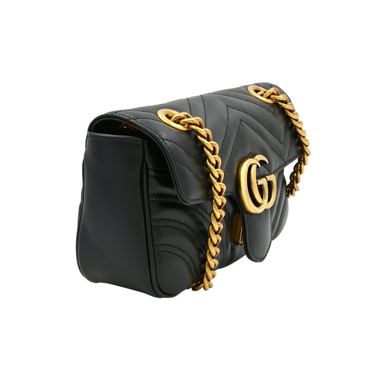 Gucci GG Marmont Mini Shoulder Bag, Black, Leather