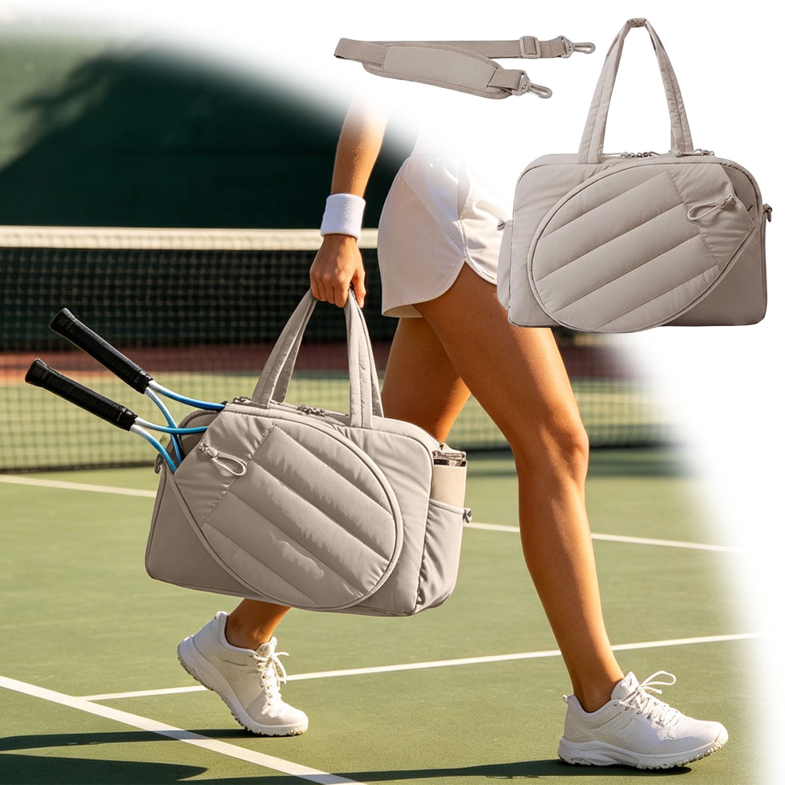 Tennis Racket Bag Alternative – Compact Tennis Carrier for Two Balls, Integrated Shoe & Bottle Pockets, Lightweight for Sports & Everyday