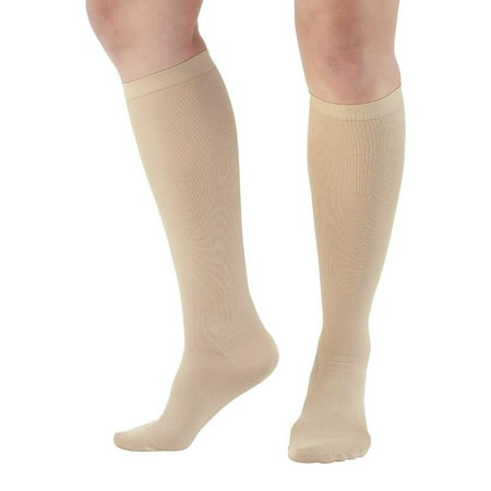 Ames Walker AW Style 115 Women's Microfiber 8-15mmHg Mild Compression Knee High Compression Socks  XLarge - Provide relief for fatigued and achy legs - spider and varicose