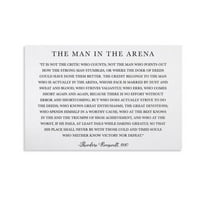 The Man In The Arena Theodore Roosevelt Quote Graduation Gift Modern Artwork 3 Print Photo Art Painting Canvas Poster Home Decorative Bedroom Modern Decor Posters Gifts 16x24inch(40x60cm)