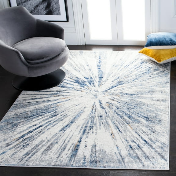 SAFAVIEH Amelia Caelie Abstract Area Rug, Gray/Blue, 5'5" x 7'7"