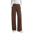 thumbnail image 2 of Dagugfen Athletic Yoga Pants for Women Stretchy Elastic High Waist Straight Leg Activewear Workout Pants(M,Brown), 2 of 7