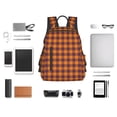 thumbnail image 4 of Yiaed Fall Buffalo Plaid Print Lightweight Backpack Travel Backpacks Hiking Daypack for Women Men, 4 of 5
