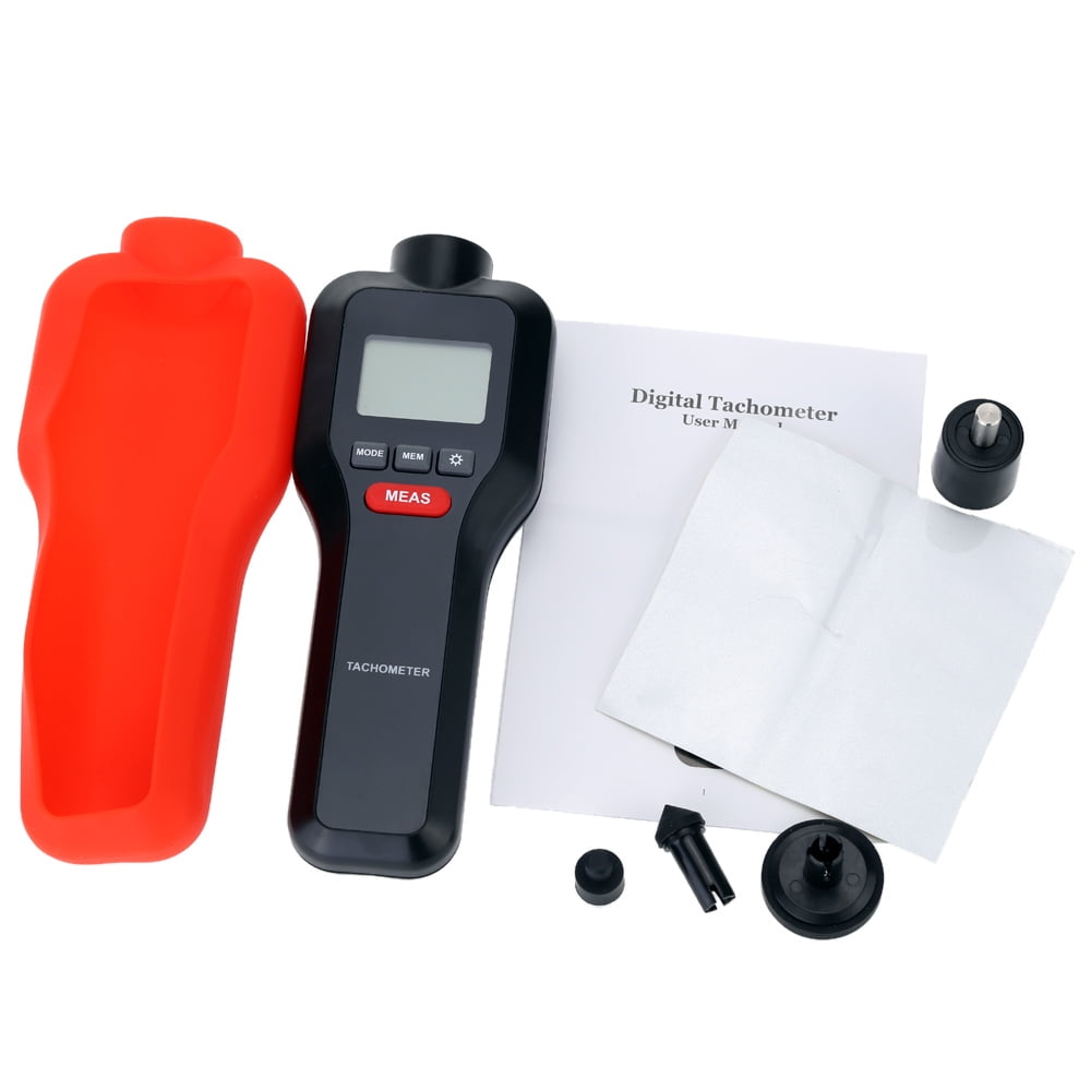 Contact and Non-Contact RPM Tach Digital Tachometer Speed Meter