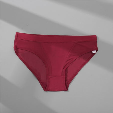 

Akiihool Womens Seamless Underwear High Waist Briefs Underwear for Women Seamless Panties (Red L)