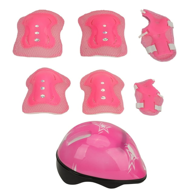 Kids Protective Gear Set With Helmet, Riding Protective Gear For Age 5 To 14, Skateboarding Helmets With Adjustable Knee Pads Elbow Pads Wrist Guards