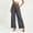 Dark Gray plus size wide leg pants a1, variant on Cagogo Women Plus Size Wide Leg High Waisted Trousers with Pockets Solid Casual Office Long Pants Loose Work Trousers for Women Spring Summer Beachwear, Dark Gray 3XL