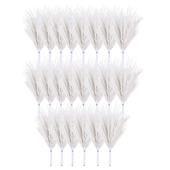 Uonlytech Versatile Pine Branch Ornaments Plastic White 30Pcs Set