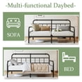 thumbnail image 6 of NESLIME 12 inch Twin Size Metal Daybed Frame, Twin Sofa Daybed Frame with Mattress Non-Slip Stoppers, Metal Slats Support, 6 of 10