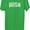 Htr-green Irish Letters, variant on Men's Irish Letters Tee Soft Ring-Spun Cotton Heather Green, X-Small