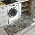 thumbnail image 3 of Green Pioneer Flower Pattern Kitchen Rug Mat,Kitchen Runner Rugs Non Skid Washable,Decorative Kitchen Floor Mats for Kitchen,Sink,Laundry,17"x47.2", 3 of 7