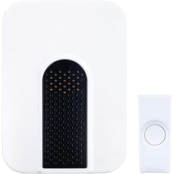 Heath/Zenith SL-7306-03 Wireless Door Chime and Push Button, White