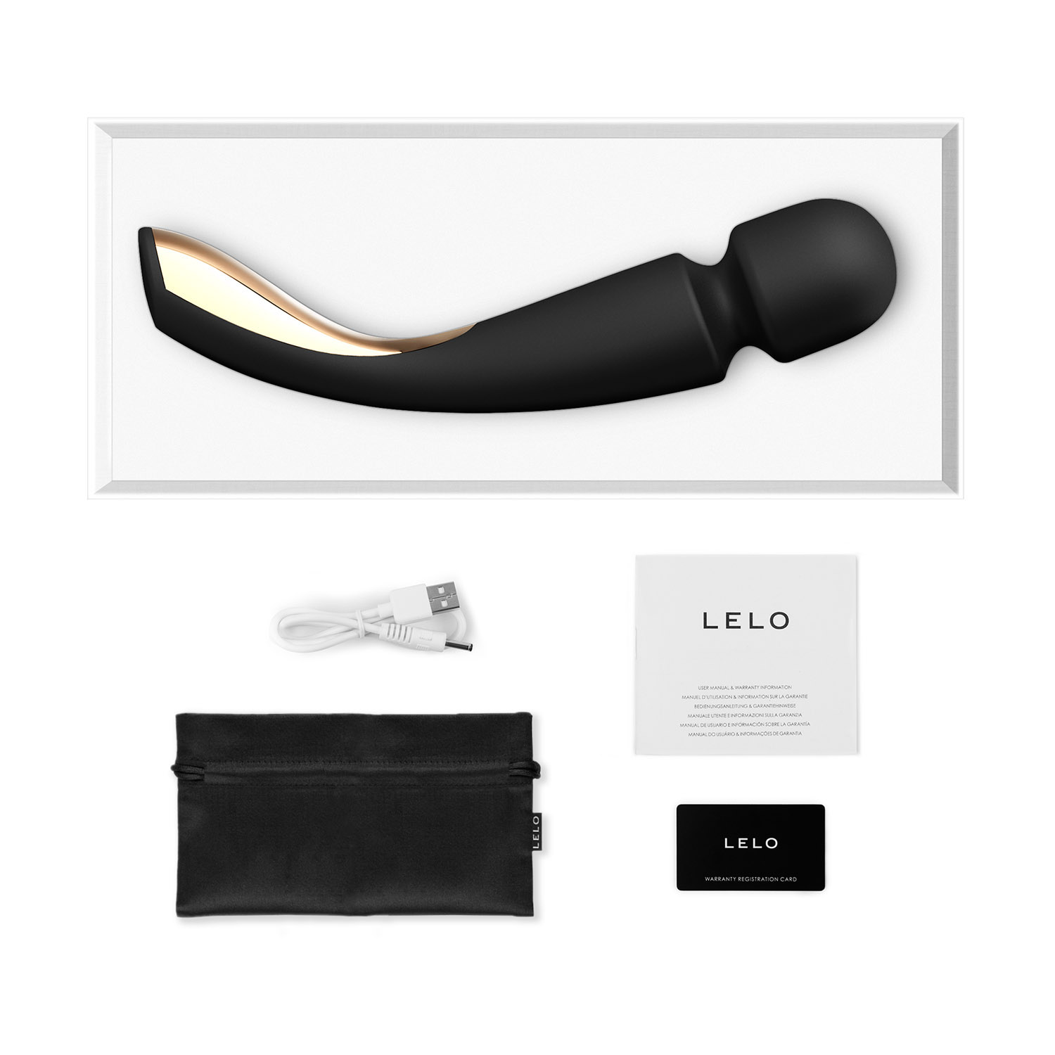 LELO SMART Wand 2 Large, Black, Luxurious Full-Body Waterproof Massager With 10 Vibration Settings - image 3 of 4