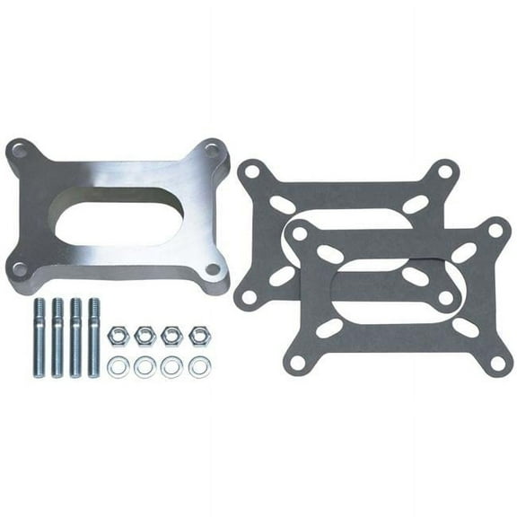 Aluminum Carburetor Spacer - Holley 2 BBL - 1 in. - Open Center