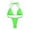 Green, variant on Women's Swimwear 2 Piece Bathing Suits Women's Solid Multicolor Two Piece Swimsuit Tobikini With Removable Pads No Underwire