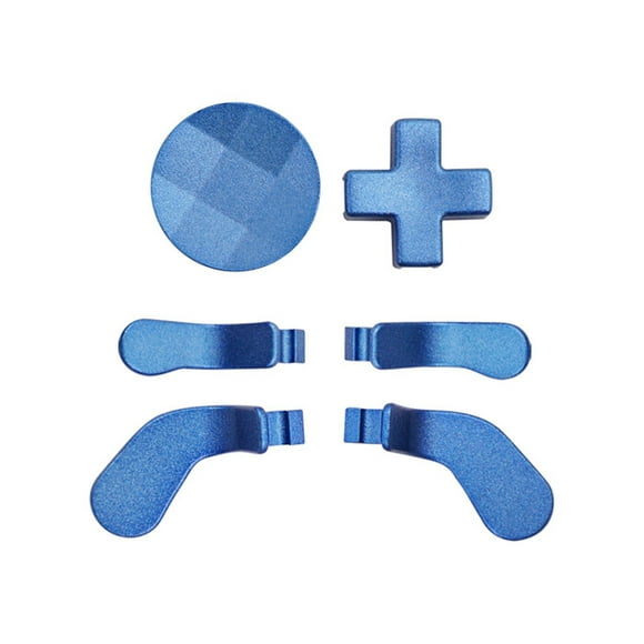 6 in 1 Metal Controller Accessories with 4 Paddles 2 D-pad Accessories Parts Replacement Parts Kit for Xbox One Elite Series 2 Blue