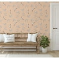 thumbnail image 2 of S4sassy Self Adhesive Wallpaper, Flying Birds with Dots Wallpaper, Orange Removable DIY Vinyl Wall Covering, Peel and Stick Contact Paper for Entryway accent Wall, Easy Home Decor (25"x60"), 2 of 8