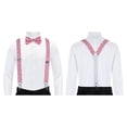 thumbnail image 4 of Jacob Alexander Men's Happy Valentine's Day Red Lips Kisses Pattern Suspenders - White, 4 of 6