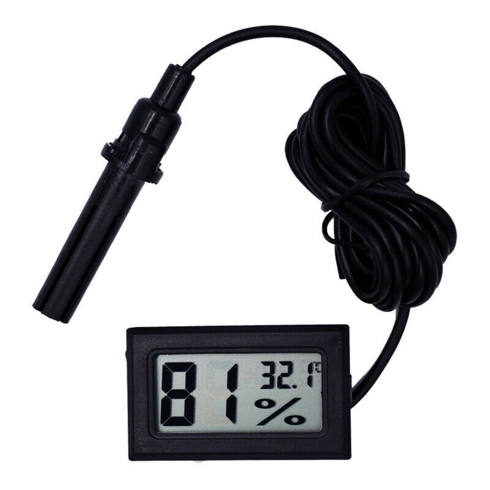 2Z 10-Pack Mini Digital Humidity Thermometer Hygrometer Temperature Meters  Gauge Indoor Lcd Display for Guitar Reptile Greenhouse Humidor Cigar Home