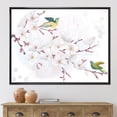 thumbnail image 2 of Blossoming Cherry Tree and Birds 32" x 24" Framed Painting Canvas Art Print, by Designart, 2 of 2