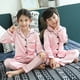 thumbnail image 2 of Pijamas de Navidad para bebé, Otoño Invierno, conjunto de ropa de dormir de seda de manga larga, ropa de dormir cómoda de Color sólido para niña y niño, 2 of 4