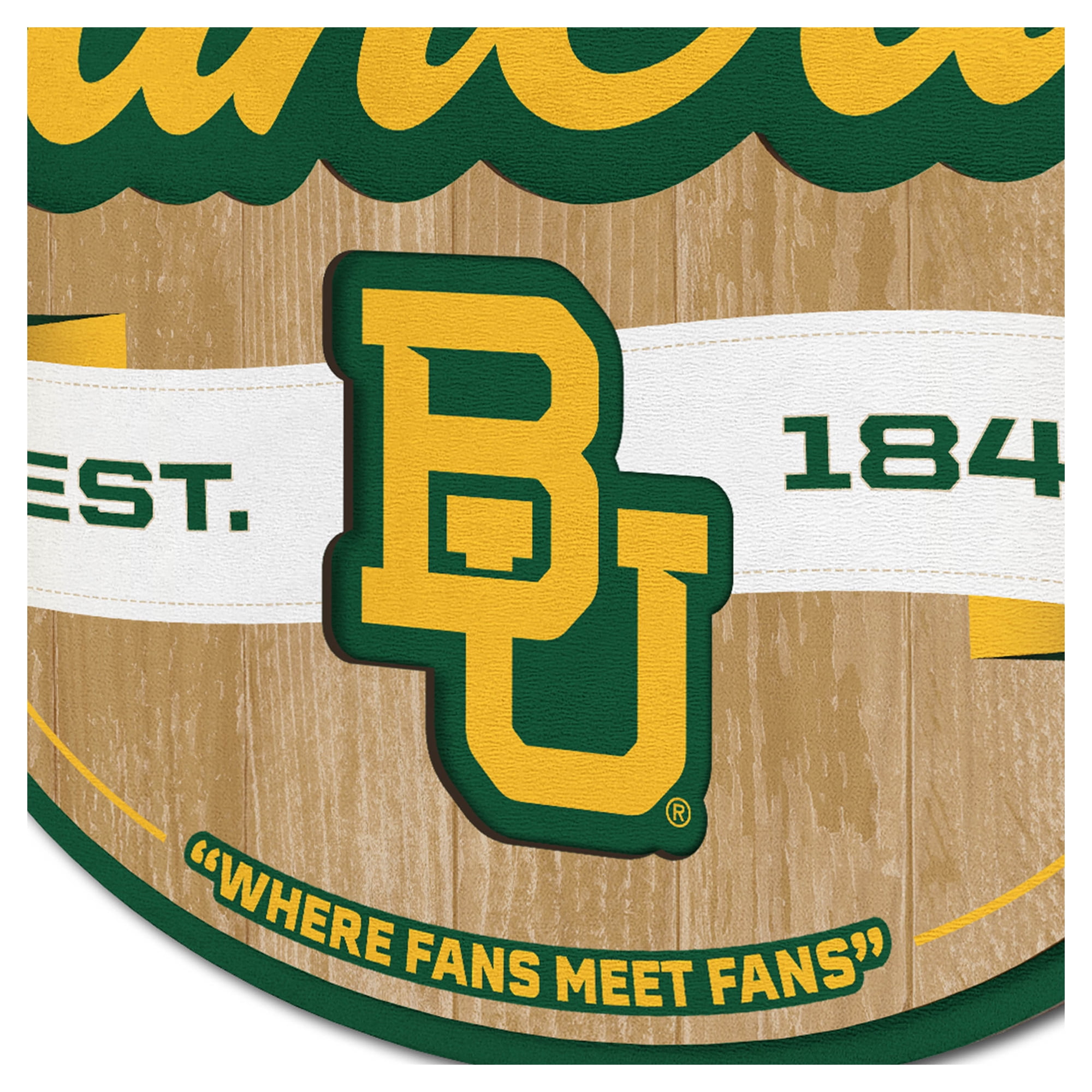 IDNA Baylor Bears 12.5" x 17" Fan Cave Sign