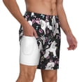 thumbnail image 3 of Balery Cute Poodle Dog Mens Swim Trunks Swim Shorts for Men Quick Dry Inseam Beach Shorts with Compression Liner Pocket-3X-Large, 3 of 9