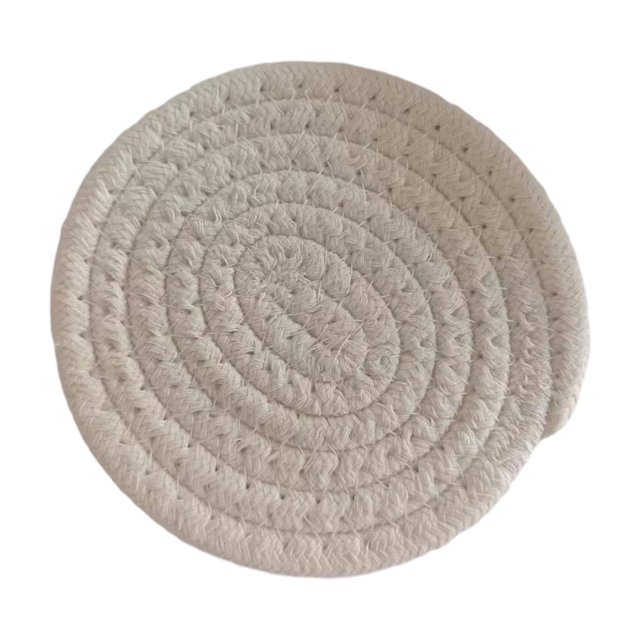 Handwoven Cotton Coaster Heat-Resistant Kitchen Mats Table Protection Natural Cotton Hot Plate Mats for Cooking Baking Kitchen Counter Table