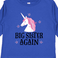 thumbnail image 4 of Inktastic Big Sister Again Unicorn Girls Long Sleeve Toddler T-Shirt, 4 of 5