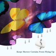 thumbnail image 6 of Purple Yellow Blue Butterfly Pattern Shower Curtain 36"x72" ,Bathroom Decorative Shower Curtains Set with 12 Hooks,Modern Waterproof Washable Shower Curtain, 6 of 6