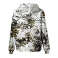 thumbnail image 5 of Xudanell Girls Camo Hoodie Toddler Oversized Hooded Sweatshirt Camouflage Casual Pullover Tops with Pockets Light Gray,Size 11-12, 5 of 6