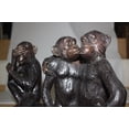 thumbnail image 5 of Nifao Three monkeys on a tree log - Bronze Statue – Home Decor Sculpture, 27"L x 11"W x 18"H, 5 of 12
