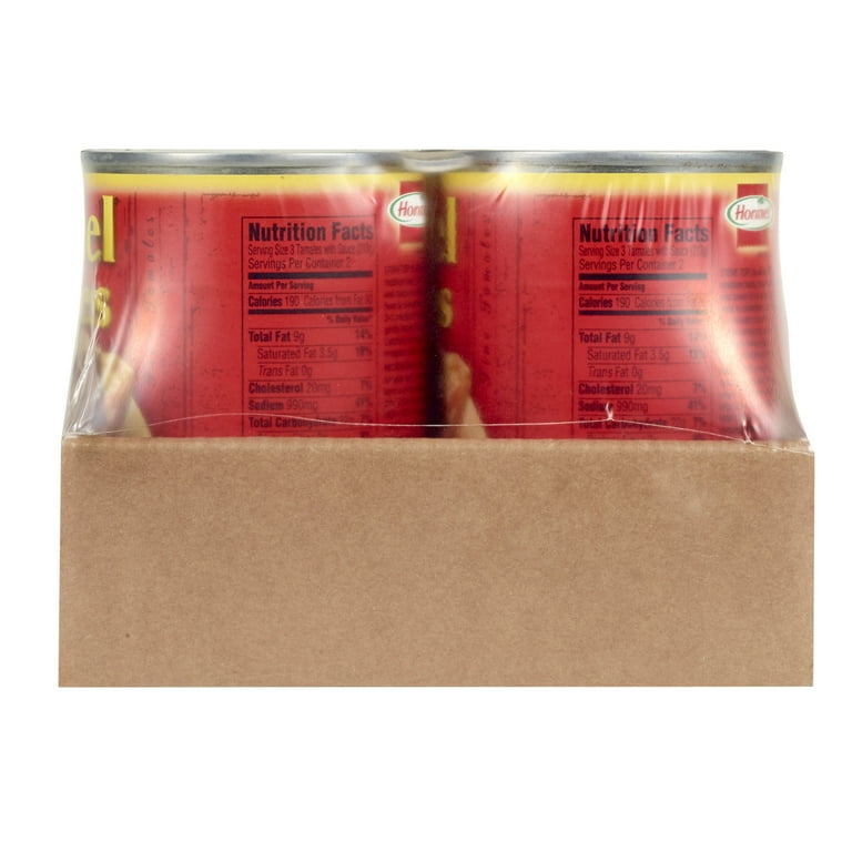 Hormel Beef In Chili Sauce Tamales - 15 Oz Canned Meal With Corn Meal & Peppers
