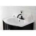 thumbnail image 2 of Kingston Brass KSD2826RX Belknap One-Handle Single-Hole Bathroom Faucet with Deck Plate and Push Pop-Up Drain, Matte Black/Polished Nickel, 2 of 7