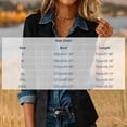 thumbnail image 3 of Zivyakyro Long Sleeve Womens Blazer Button down Fall Womens Jacket Casual Plain Loose Faux Leather Outerwear Blue M, 3 of 6