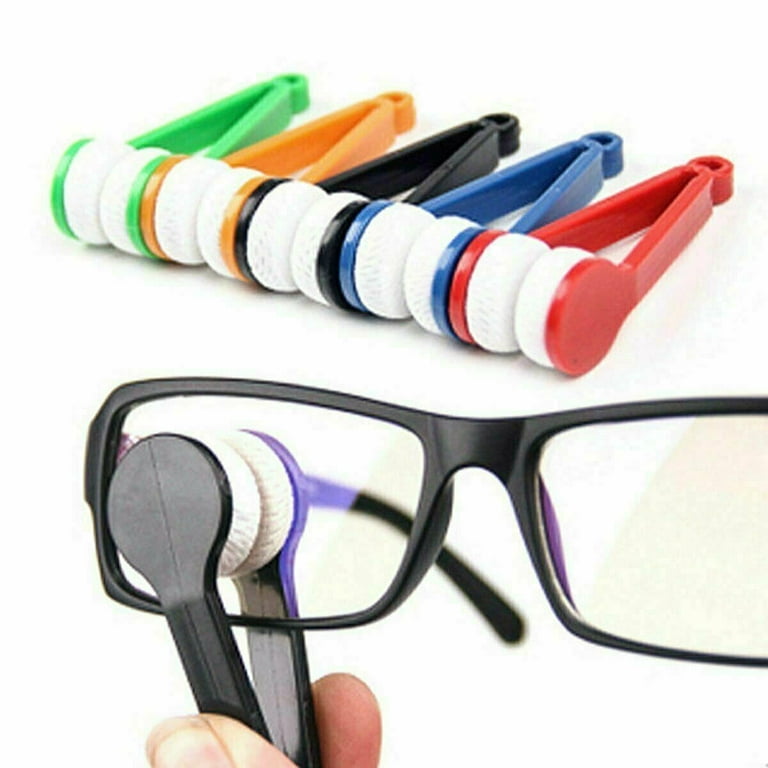 5-Pack Mini Sun Glasses Eyeglass Cleaner Brush Microfiber Portable