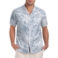 thumbnail image 5 of GIRUNS Men's Hawaiian Beach Short Sleeve Button Down Shirt Tropical Cuban Collar Casual Shirt, 5 of 7