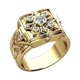 thumbnail image 2 of Anillo de circón con patrón de flores s estilo Punk para hombre Dorado10 Yuyangstore Anillo estilo punk, 2 of 8