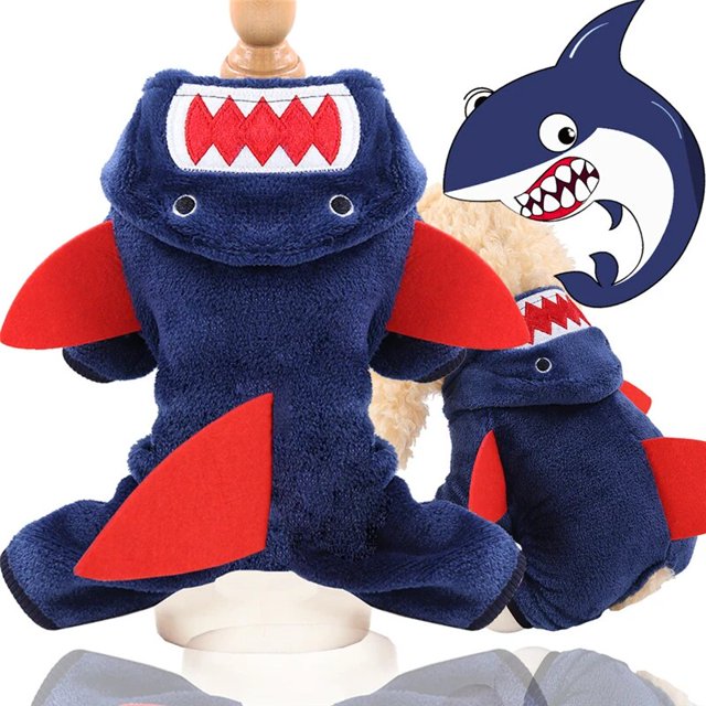 Ropa cálida de invierno para perro, sudaderas con capucha para perro, ropa de lana para mascotas con forma linda, disfraz para perros pequeños, mono de pijama para gato