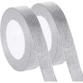 thumbnail image 1 of 2 piezas 2CM 25 yardas cinta plateada papel de regalo cinta decorativa, 1 of 5