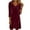 01 Wine, variant on Fewfanhot Dresses for Women Long Sleeve Velvet Evening Mini Draped Collar Neck Cocktail Dance Party Dress