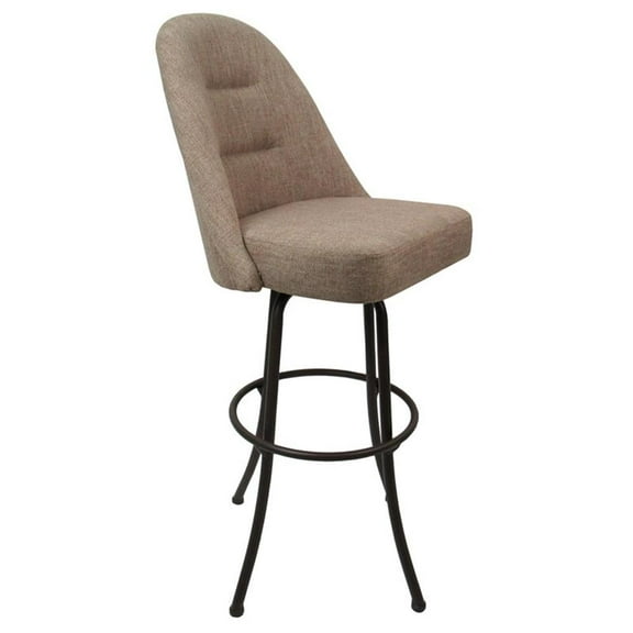 Swivel Metal Counter Bar Stool 26" M-235 - Basin Beige - Coffee