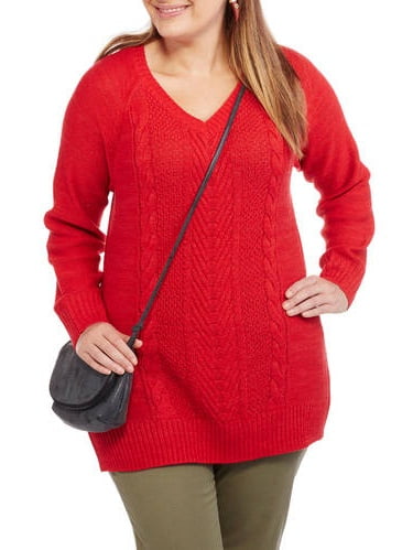 walmart women's plus sweaters