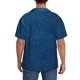 thumbnail image 3 of Fotbe Deep Blue Glitter Camisa Estampada de Manga Corta para Hombre, Casual de Verano, Estilo Playero, Sin Arrugas-Medium, 3 of 5